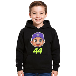 Mercedes-Benz AMG Petronas F1 Lewis Hamilton Kinder Hoodie Mädchen und Jungen Kapuzen-Sweatshirt Formel 1 701227130 001 Schwarz