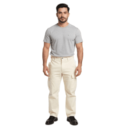 stylische Herren Cargo-Jeans 2 Pocket Style Freizeit-Hose mit vielen Taschen BR-8000-1000 Beige