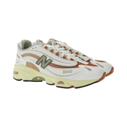 New Balance 1000 Sneakers: Genuine Leather Shoes for Women and Men, Retro Shoes with ABZORB Cushioning, M1000CB White/Beige/Red