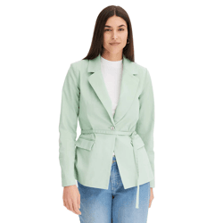 stylischer Damen Ausgeh-Blazer Herbst-Blazer Business-Blazer Baumwoll-Blazer 940514 Mint