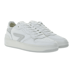 HUB Smash L31 Damen Sneaker mit Terry-Fütterung Echtleder-Schuhe W5008L31-L10-945 Weiß/Silber