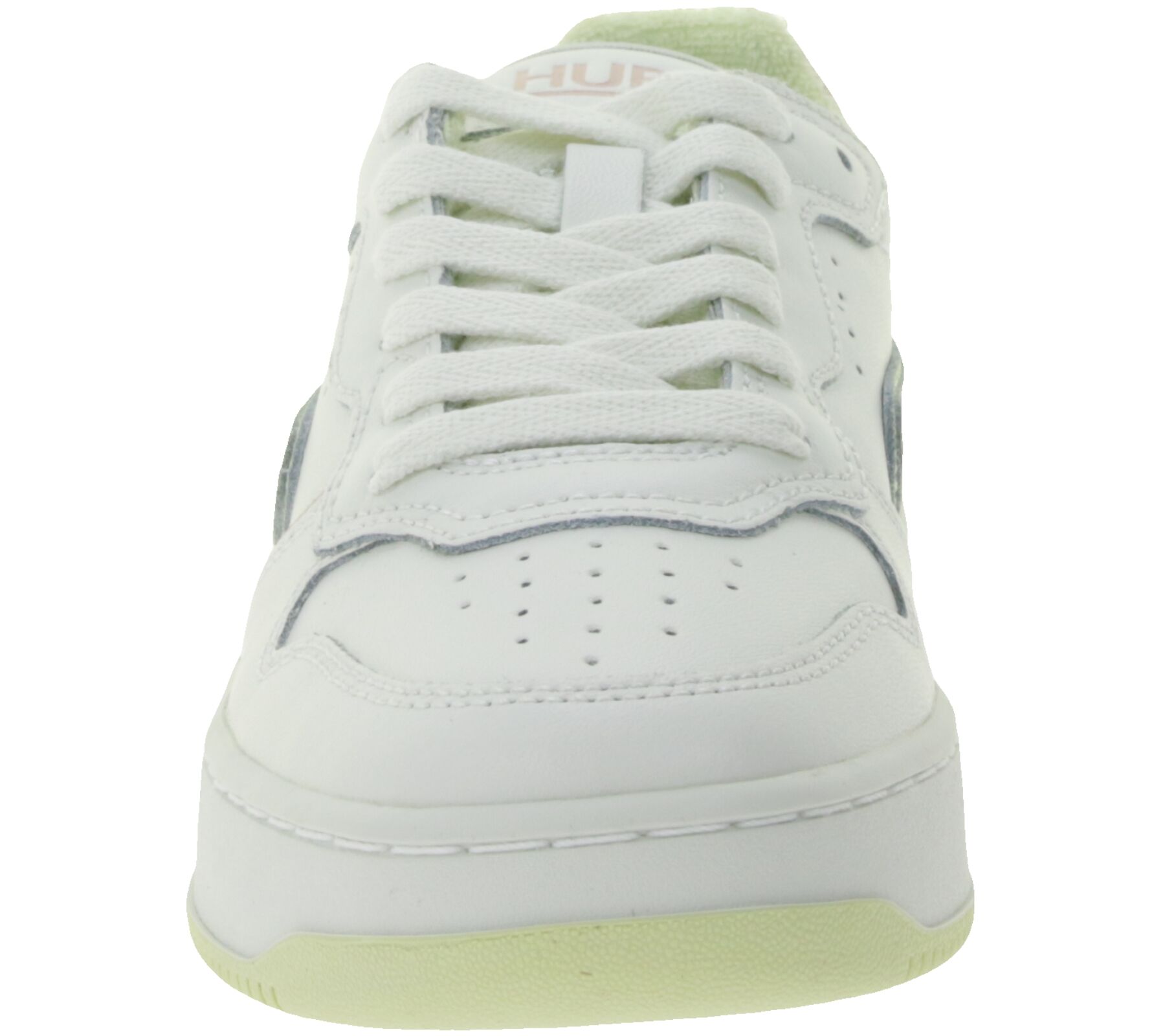 HUB Smash L31 Damen Sneaker mit Terry-F&uuml;tterung Echtleder-Schuhe W5008L31-L10-A21 Wei&szlig;/Rosa