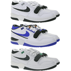 NIKE Alpha Force 88 Herren Basketball-Sneaker Echtleder Turnschuhe im Retro-Look in Weiß/Schwarz oder Weiß/Blau/Schwarz