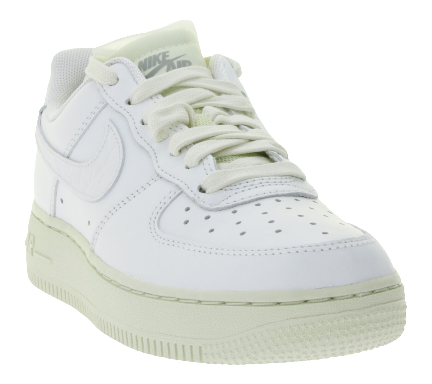 NIKE Air Force 1 LO PRM Unisex Sneaker Echtleder Turnschuhe mit Air-D&auml;mpfung Low-Top Sneaker DN5463 100 Wei&szlig;