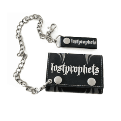 Lostprophets Vinyl Stilvolle walisische Rockband Band-Brieftasche mit Logo-Schriftzug Portemonnaie Schwarz/Weiß