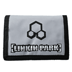 Linkin Park Stilvolle Band-Brieftasche mit Logo Design Portemonnaie Grau