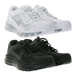 NIKE Air Max 2013 Kinder Sneaker Mädchen und Jungen Turnschuhe mit Air-Dämpfung 555426 in Weiß/Silber oder Schwarz