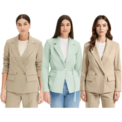 stylischer Damen Ausgeh-Blazer Herbst-Blazer Business-Blazer Baumwoll-Blazer in Khaki oder Mint