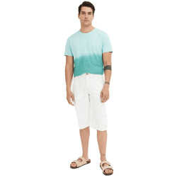 modische Herren Denim-Bermudashorts mit Ziernähten Baumwoll-Hose 928796 Weiß