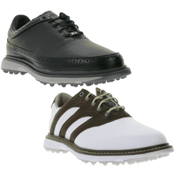 adidas Mc Damen Golf-Schuhe Echtleder-Schuhe mit Boost-Zwischensohle Sport-Schuhe ID0226 Schwarz oder IG0910 Weiß/Braun