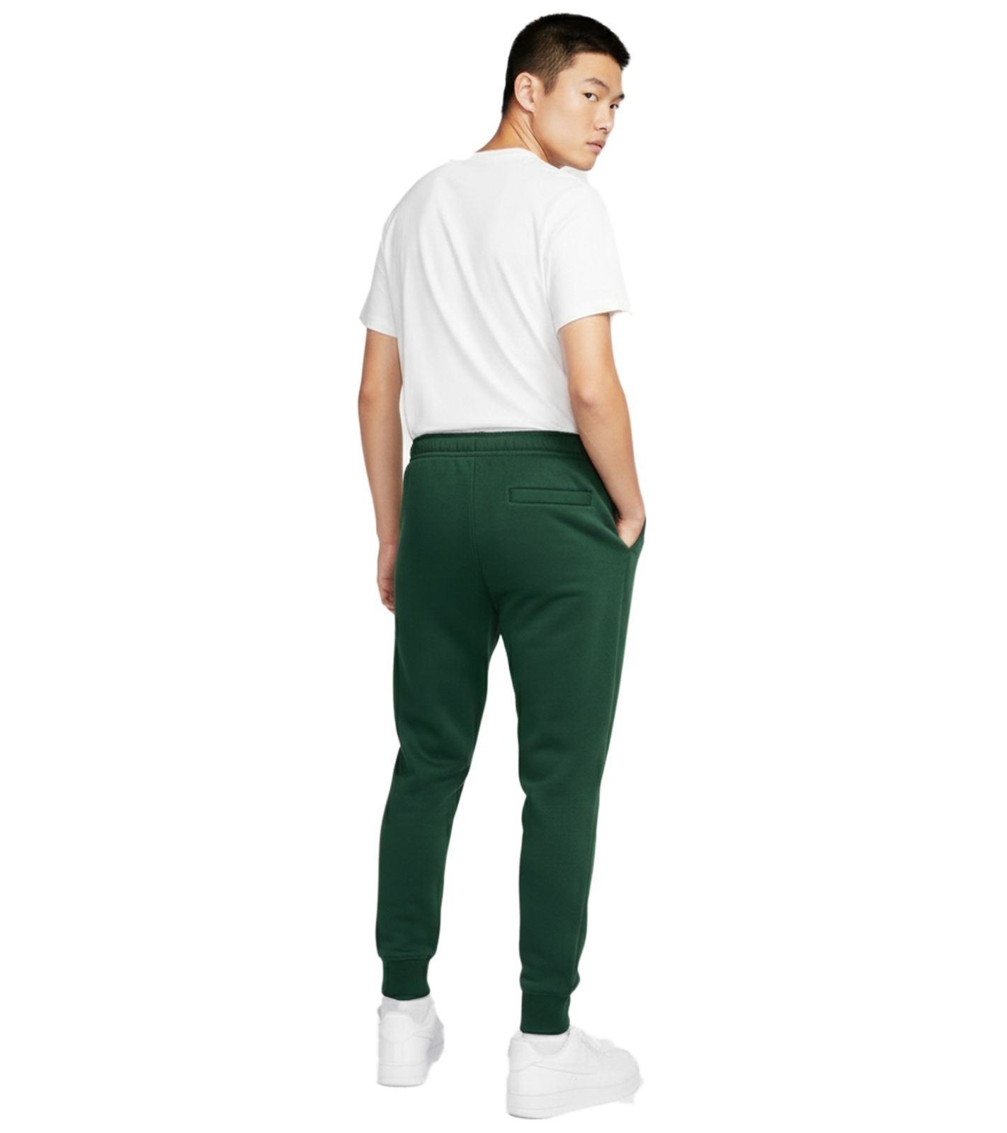 NIKE M NSW CLUB JGGR BB Herren Fleece-Hose Baumwoll-Jogging-Hose mit Taschen BV2671 323 Gr&uuml;n