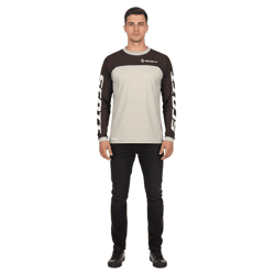 SCOTT Jersey X-Plore Swap Men's Motocross Jersey, Long-Sleeve Cycling Shirt with Stretch Ripstop Fabric 292378 1001 Black/Gray