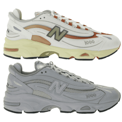 New Balance 1000 Sneaker Damen und Herren Retro-Schuhe mit ABZORB Dämpfung M1000 Weiß/Beige/Rot oder Silber