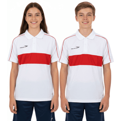 PENALTY Polo Matis Jr. Kids' Polo Shirt Made of Quick-Drying DRY ON Fabric Sports Shirt 310703-1600 White/Red