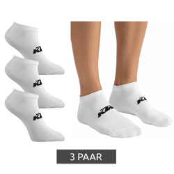 3 Paar KTM Sportsocken Sneaker-Socken mit Logo Baumwoll-Strümpfe Oeko-Tex 100 Zertifiziert KTM/1/SLCX3/BL Weiß