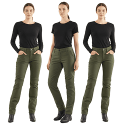 DAINESE Lady Tex Damen Motorrad-Hose mit Pro-Shape 2.0-Protektoren Motorrad-Jeans Motorrad-Chino Motorsport-Hose 202755 Oliv-Grün in Casua