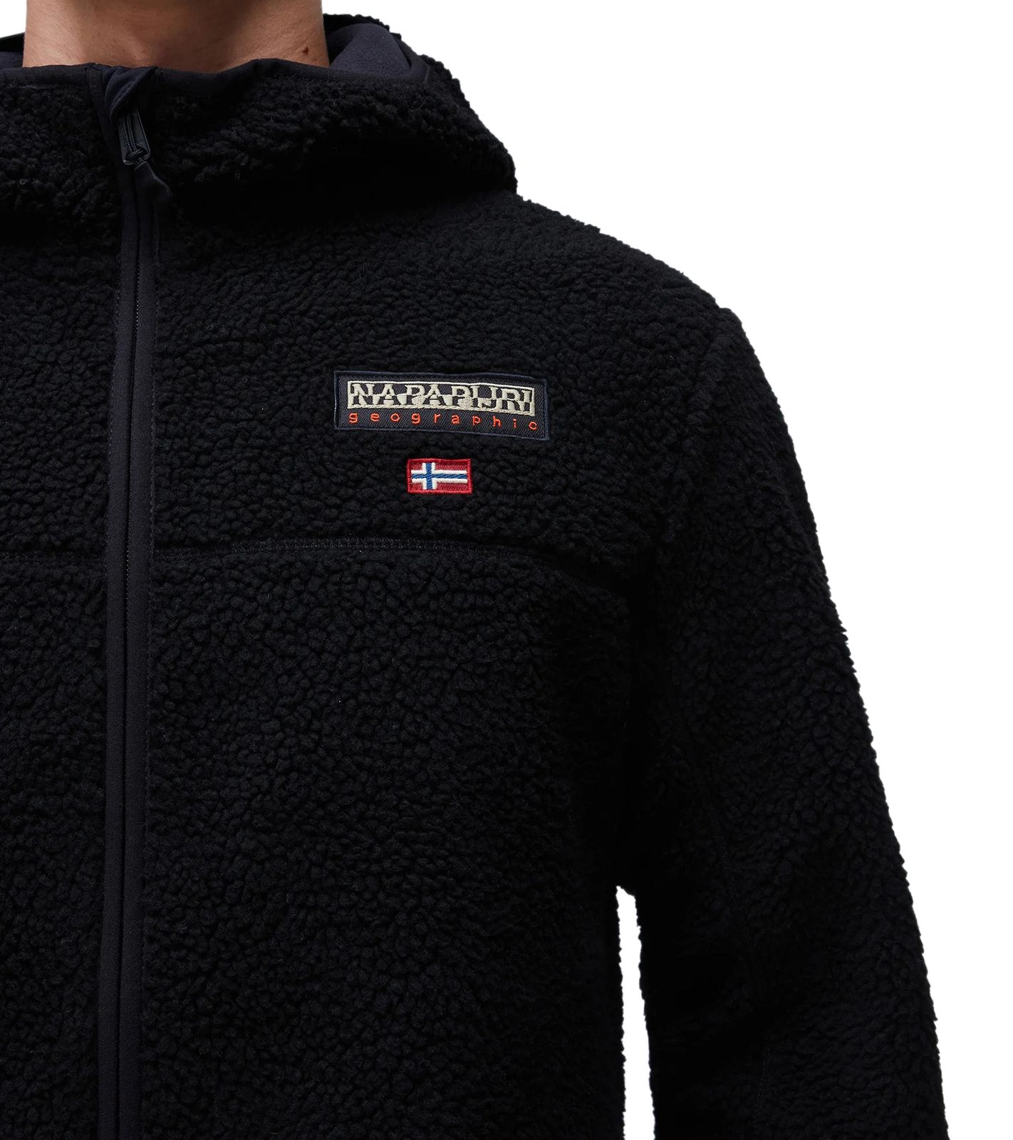 NAPAPIJRI T-Tynik FZH Herren Fleece-Jacke nachhaltige Sweat-Jacke mit seitlichen Eingriffstaschen Fleecejacke NP0A4IA80411 Schwarz