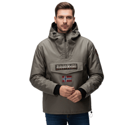 NAPAPIJRI Rainforest Next wasserabweisende Anorak-Jacke Outdoor-Jacke NP0A4IB9G0A1 Dunkel-Grau