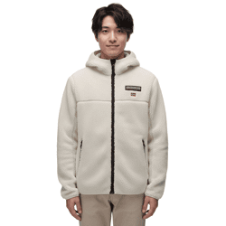NAPAPIJRI T-Tynik FZH Herren Fleece-Jacke nachhaltige Sweat-Jacke mit seitlichen Eingriffstaschen Fleecejacke NP0A4IA8N1J1 Beige