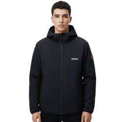 NAPAPIJRI A-Biois atmungsaktive Softshell-Jacke Herren Übergangs-Jacke mit Kapuze NP0A88TN1761 Dunkel-Blau