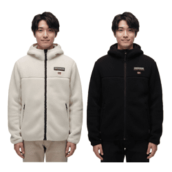NAPAPIJRI T-Tynik FZH Herren Fleece-Jacke nachhaltige Sweat-Jacke mit seitlichen Eingriffstaschen Fleecejacke Schwarz oder Beige