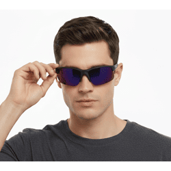 Champion Sport Sonnenbrille Herren Sport-Brille polarisierte Urlaubs-Brille Filterkategorie 3 CU514102 Schwarz/Lila