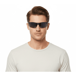 Champion Sport Sonnenbrille Herren Sport-Brille verspiegelte Urlaubs-Brille polarisiert Filterkategorie 3 CU513003 Dunkelblau