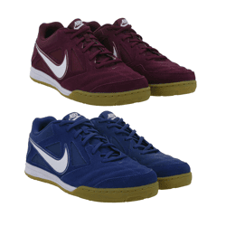 NIKE Gato Herren & Damen Low-Top-Sneaker Retro Turnschuhe mit Echtleder Hallen-Schuhe HQ6020 in Bordeaux-Rot und Blau