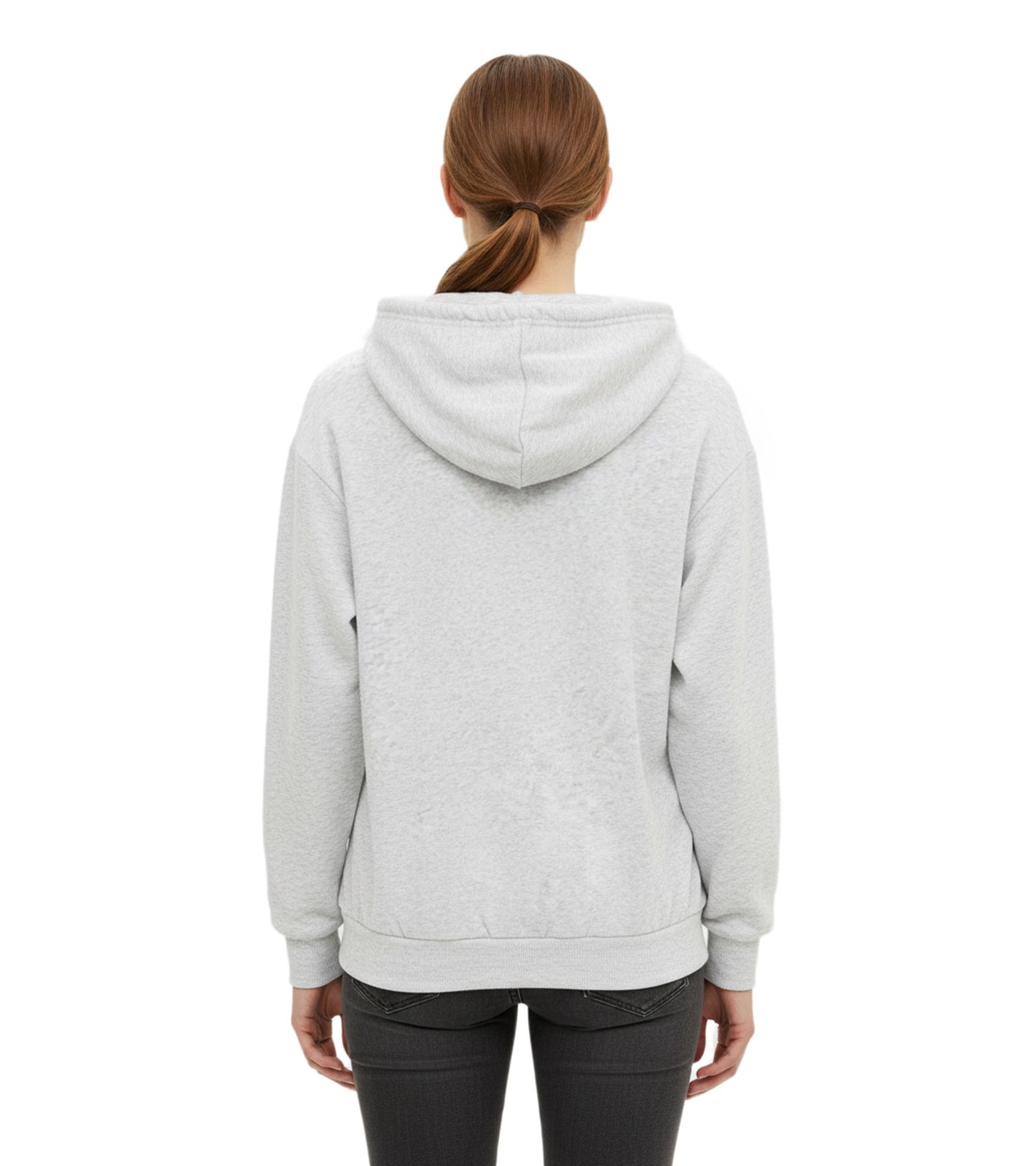 ZWILLINGSHERZ Hoodie Damen Sweat-Pullover Kapuzenpullover mit Tasche 46093-25 Grau