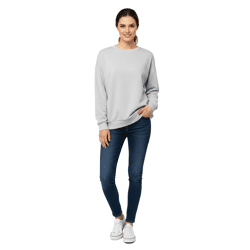 ZWILLINGSHERZ Pullover Damen Sweat-Pullover schlichter Winter-Pulli mit Rundhals 46092-25 Grau