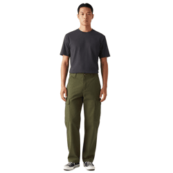 LEVI`S Herren Cargo-Hose mit geradem Bein Baumwoll-Hose A7364-0036 Olivgrün