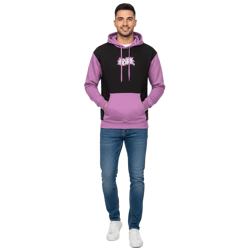 Hollister X Social Tourist Herren Hoodie mit Social Tourist-Print Baumwoll-Pullover 365-352-0015-641 Schwarz/Lila