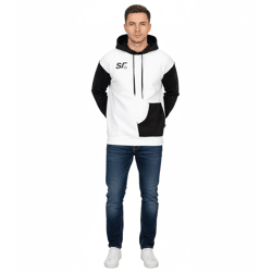 Hollister X Social Tourist Herren Hoodie mit Social Tourist-Print Baumwoll-Pullover 365-352-0016-119 Weiß/Schwarz