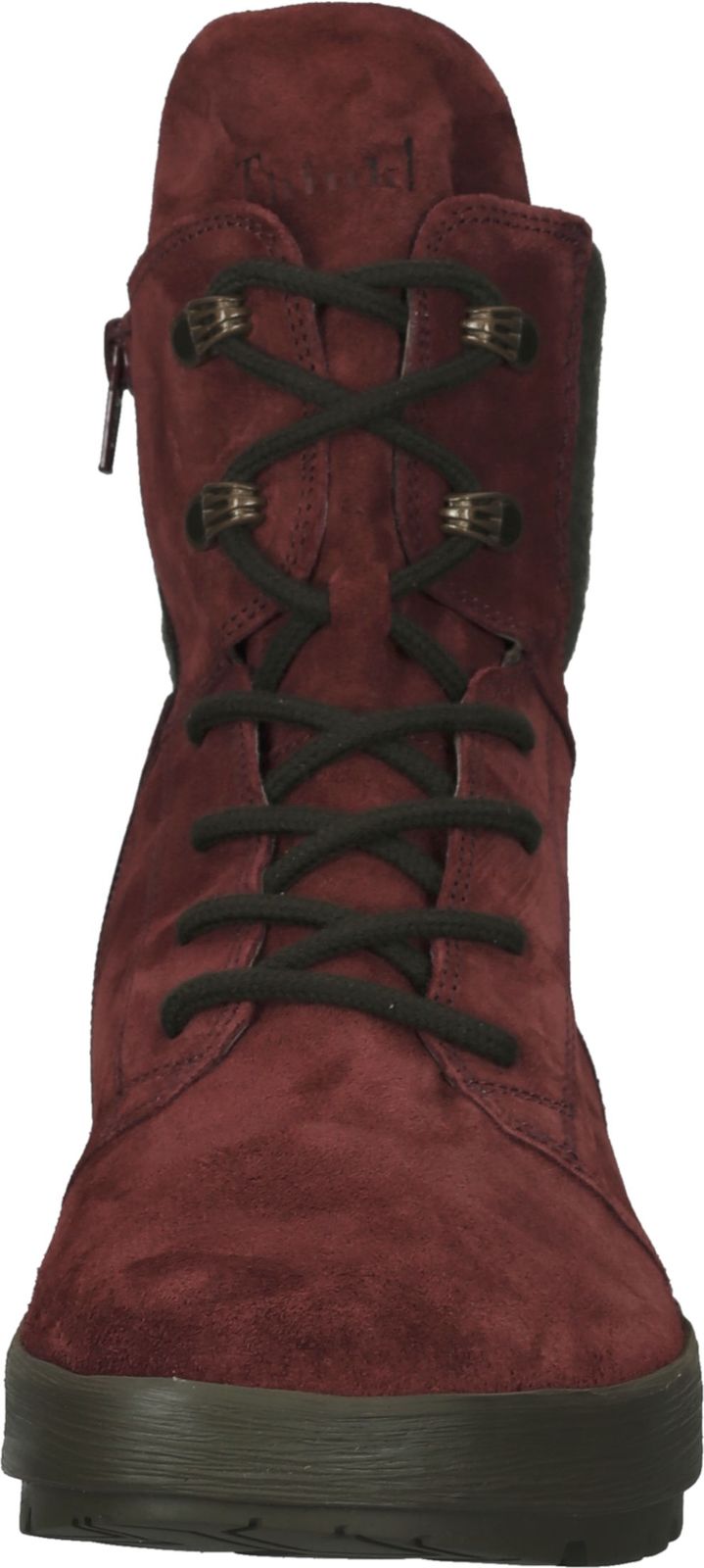 Comfortable Think! Women's Lace-Up Ankle Boots 3-000626 5000 Red
