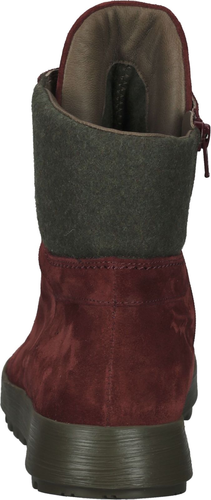 Comfortable Think! Women's Lace-Up Ankle Boots 3-000626 5000 Red