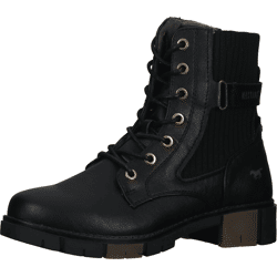 Sportliche MUSTANG Stiefelette Schnürschuhe für Damen 1443-502-9 Schwarz