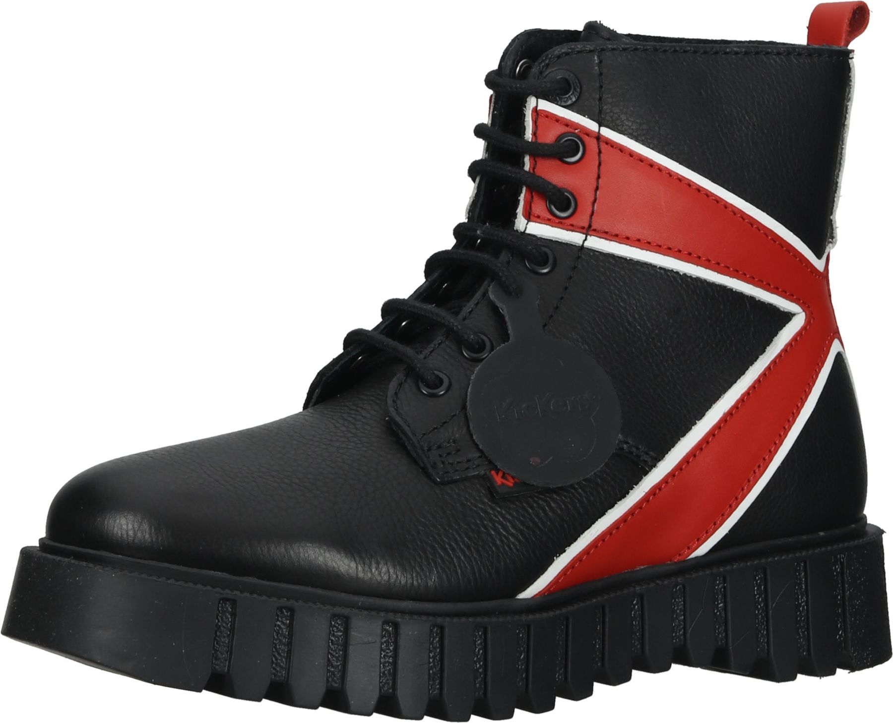 Bequeme Kickers Stiefelette Schn&uuml;rschuhe f&uuml;r Damen 910624-50 83 Schwarz