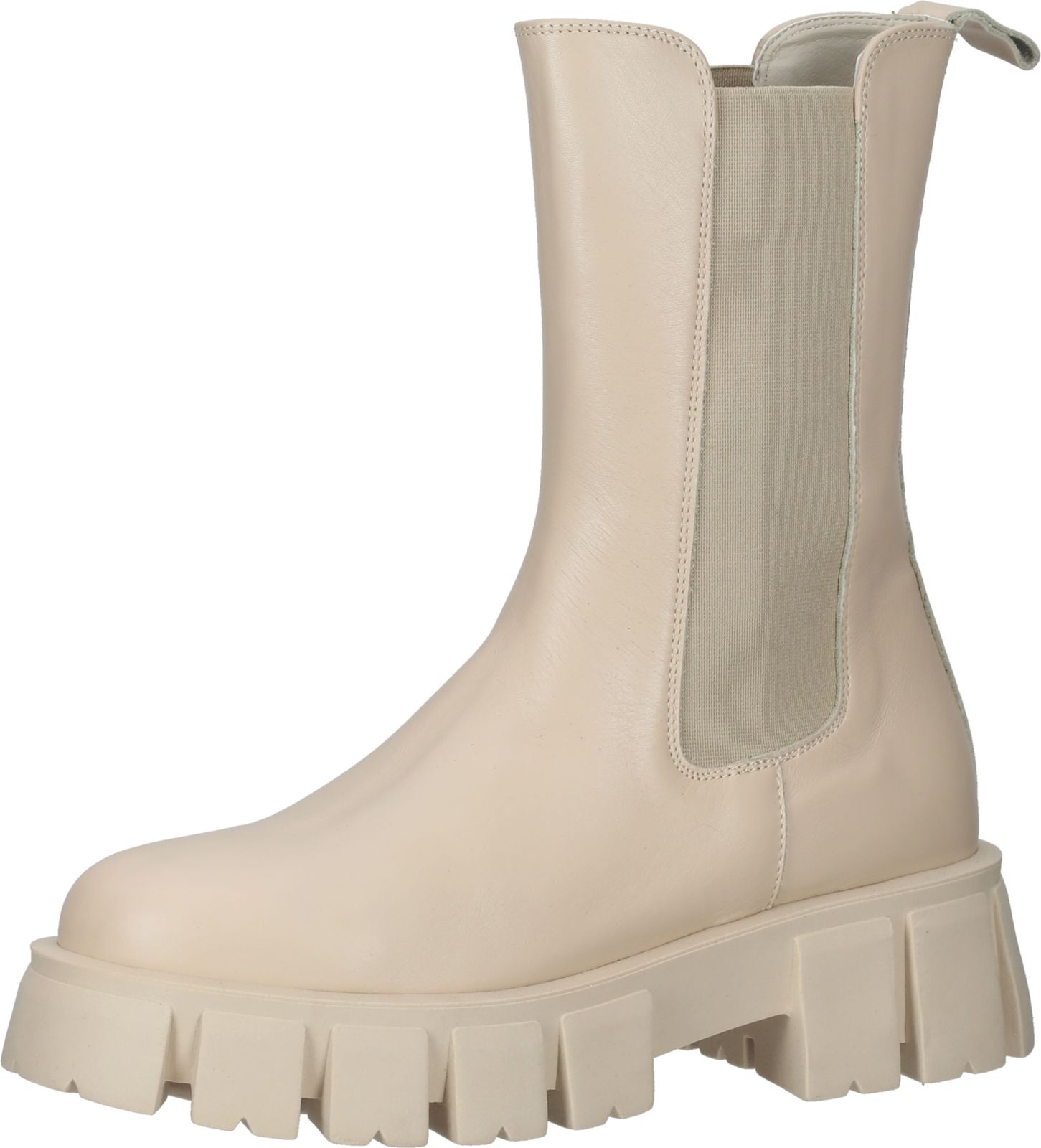 Elegante LAZAMANI Stiefelette Schlupfschuhe f&uuml;r Damen 55.084 ecru Beige
