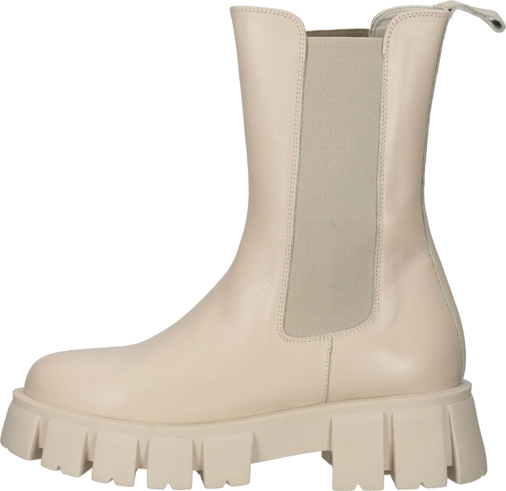 Elegante LAZAMANI Stiefelette Schlupfschuhe f&uuml;r Damen 55.084 ecru Beige