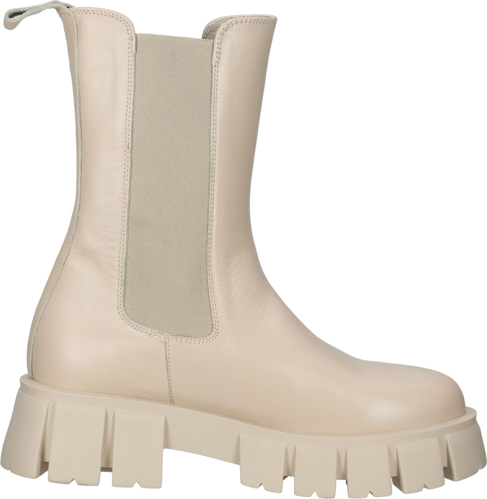 Elegante LAZAMANI Stiefelette Schlupfschuhe f&uuml;r Damen 55.084 ecru Beige