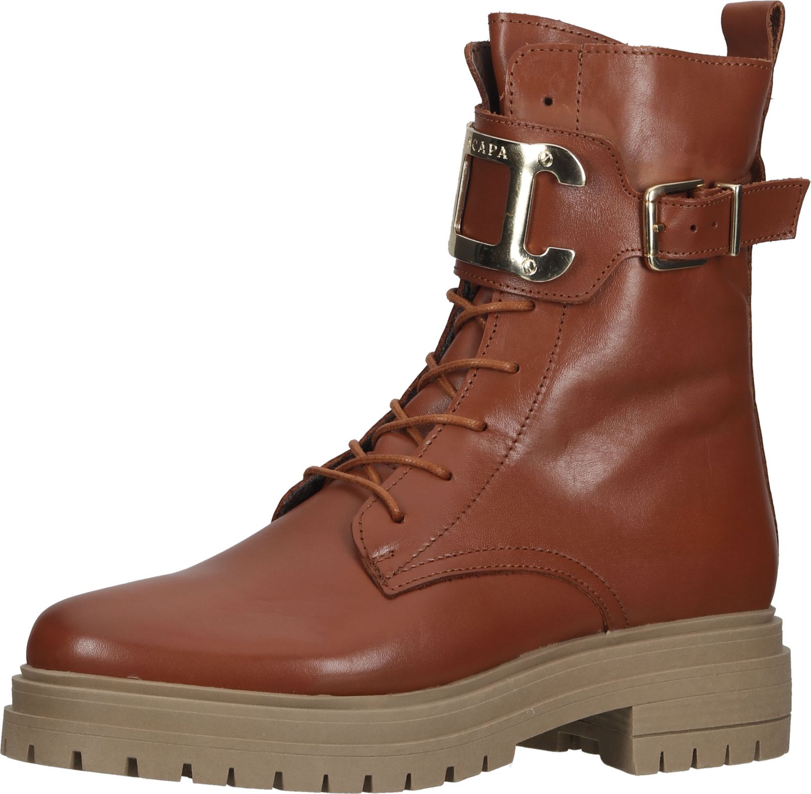 Sportliche SCAPA Stiefelette Schn&uuml;rschuhe f&uuml;r Damen 21/6699 590 Braun