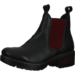 Modische LAZAMANI Stiefelette Schlupfschuhe für Damen 68002 black-red Schwarz