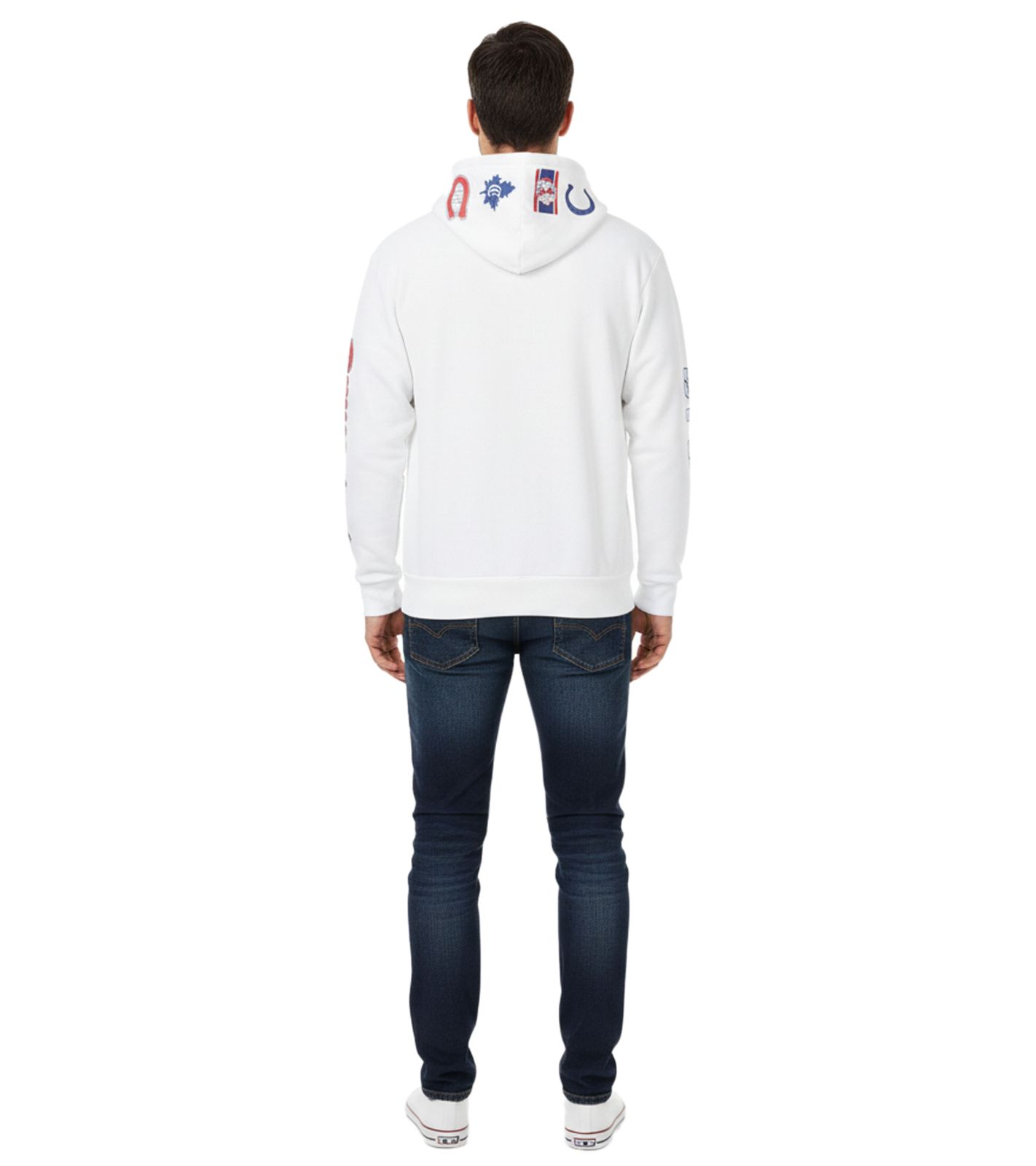 Hollister X NHL Montreal Canadiens Herren Hoodie mit Team-Logo-Print Baumwoll-Pullover 322-221-1606-100 Wei&szlig;