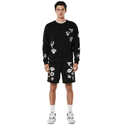 Hollister X NBA Sweat-Shorts mit Team-Logos Sport-Hose Baumwoll-Hose 328-278-0256-909 Schwarz