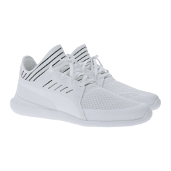 PUMA X Ferrari Sf Evo Cat Mace Unisex Sneaker mit Ferrari-Logo Motorsport-Schuhe 306228 02 Weiß/Schwarz