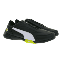 PUMA X Scuderia Ferrari SF Kart Cat III Damen oder Kinder Sneaker mit Ferrari-Logo Motorsport-Schuhe 306219 05 Schwarz/Weiß