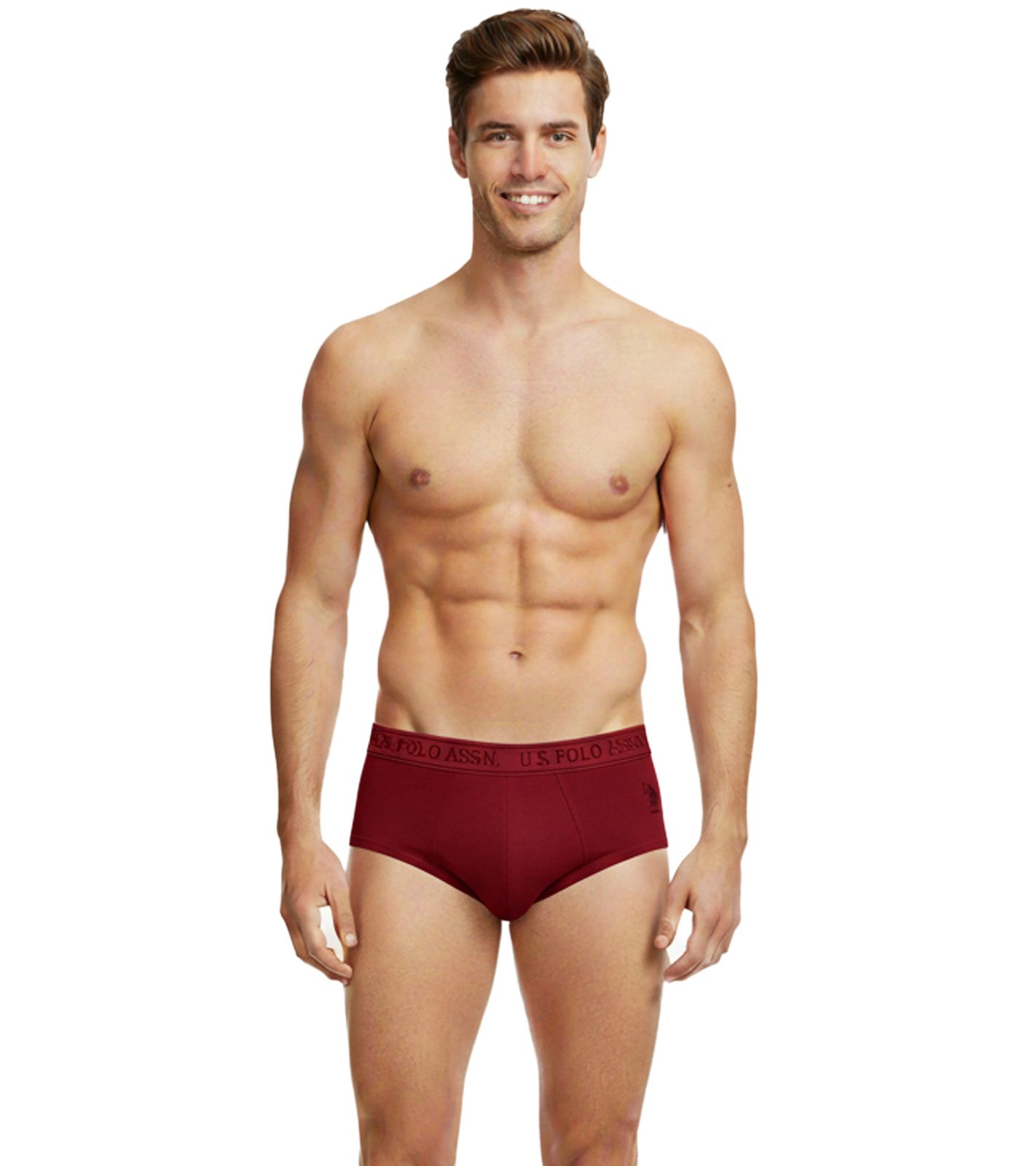 2er Pack U.S. POLO ASSN. Premium Herren Slips Unterhose nachhaltige Unterw&auml;sche 180 g/m&sup2; 134 68263 53696 502 Dunkel-Gr&uuml;n/Wein-Rot
