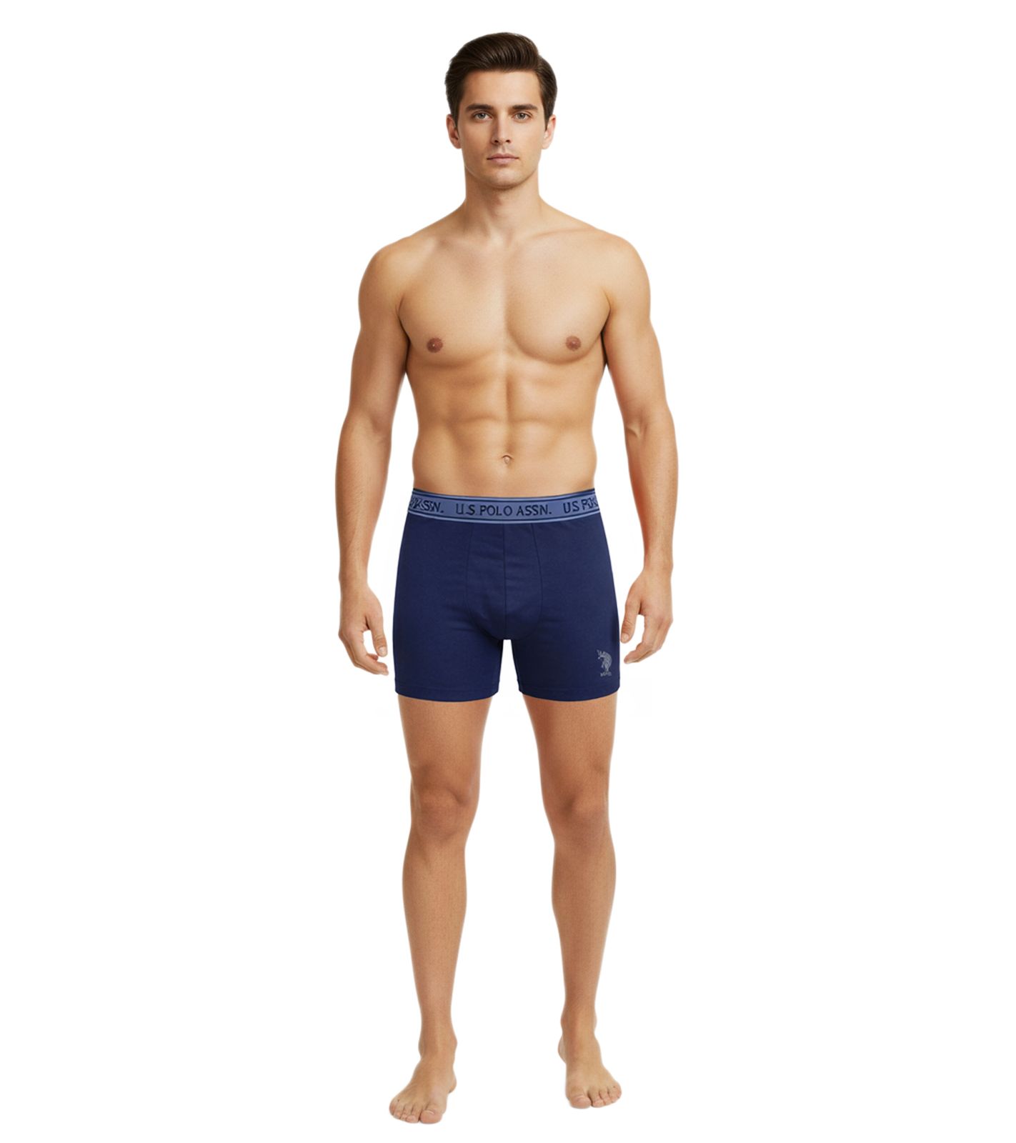 2er Pack U.S. POLO ASSN. Premium Herren Boxershorts Unterhose nachhaltige Unterw&auml;sche 180 g/m&sup2; 134 68262 53696 500 Royal-Blau/Navy