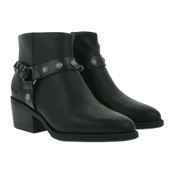 Modische Damen Blowfish Stiefelette gefütterte Winter-Schuhe Boots J1723S 1001 Schwarz