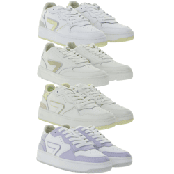 HUB Damen Sneaker mit Terry-Fütterung Echtleder-Schuhe W5008L31-L10 Smash L31 oder W6409L31-L10 Duke in Weiß